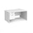 Maestro 25 Panel Leg right hand wave desk with 2 drawer pedestal Desking Dams White 1400mm x 800-990mm 