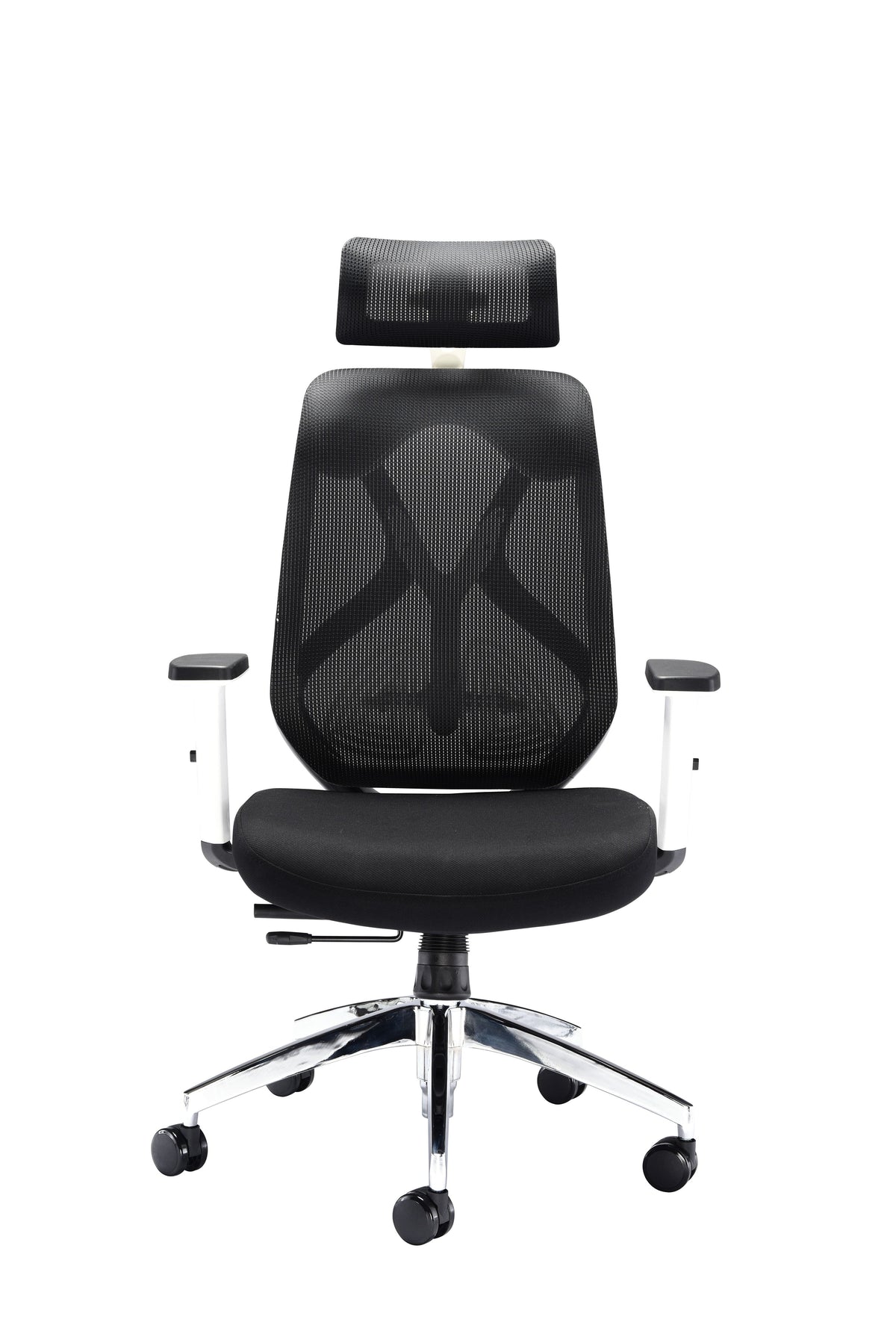Maldini Mesh Back Office Chair -White Frame Mesh Office Chairs TC Group Black