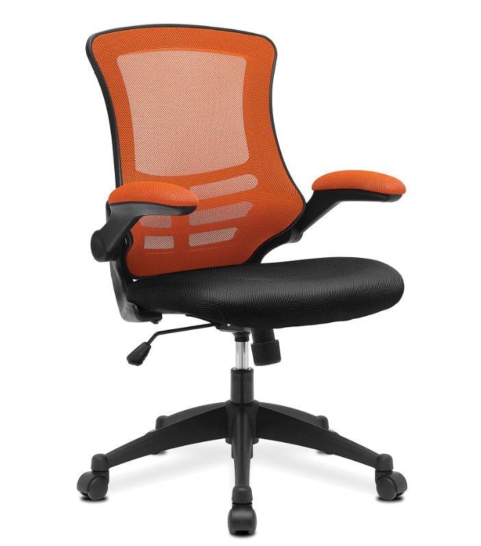 Marlos Moon Two Tone Mesh Back Office Chair Mesh Office Chairs Nautilus Designs Orange
