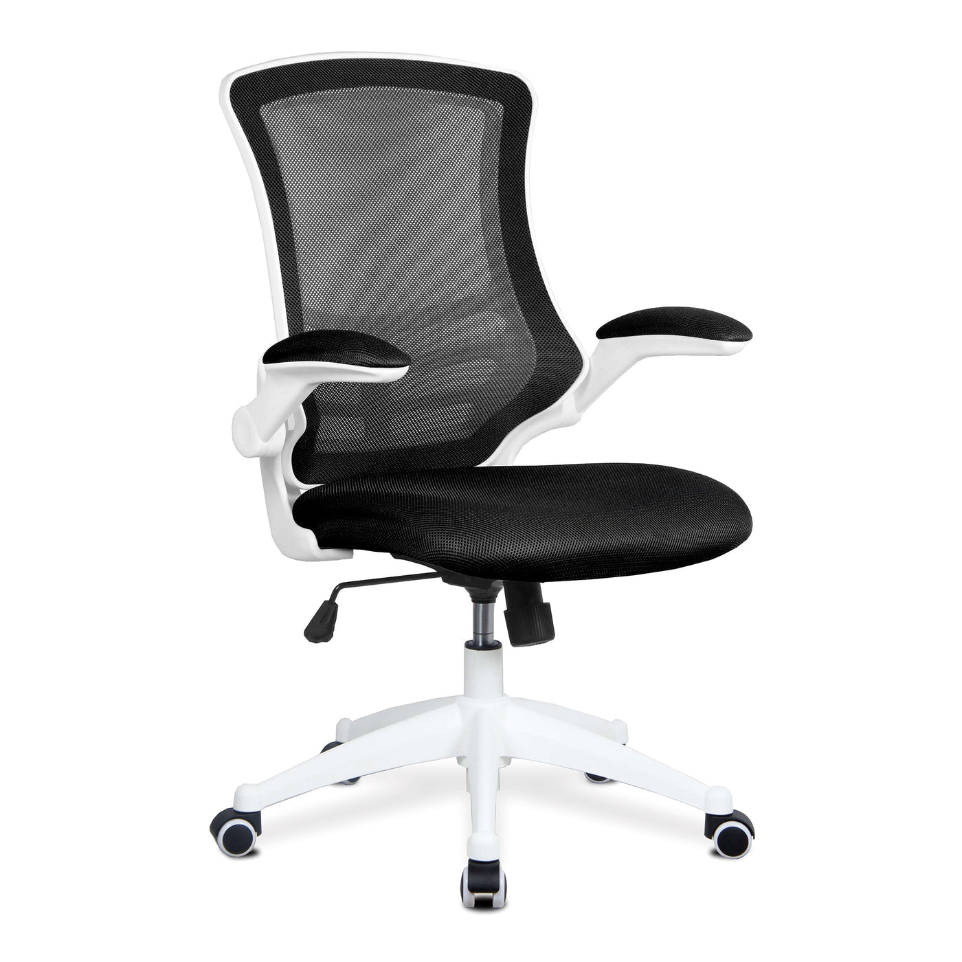 Marlos Moon White Frame Mesh Back Office Chair Mesh Office Chairs Nautilus Designs Black