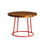 Max Coffee Table - Red Base - Rustic Solid Wood Top - 600Dia Café Furniture zaptrading 