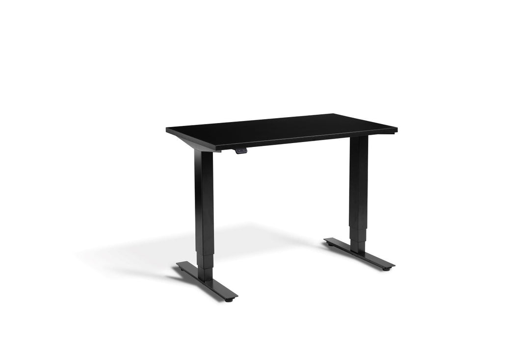 Mini Height Adjustable Desk 1000 x 600mm Desking Lavoro Black Black 