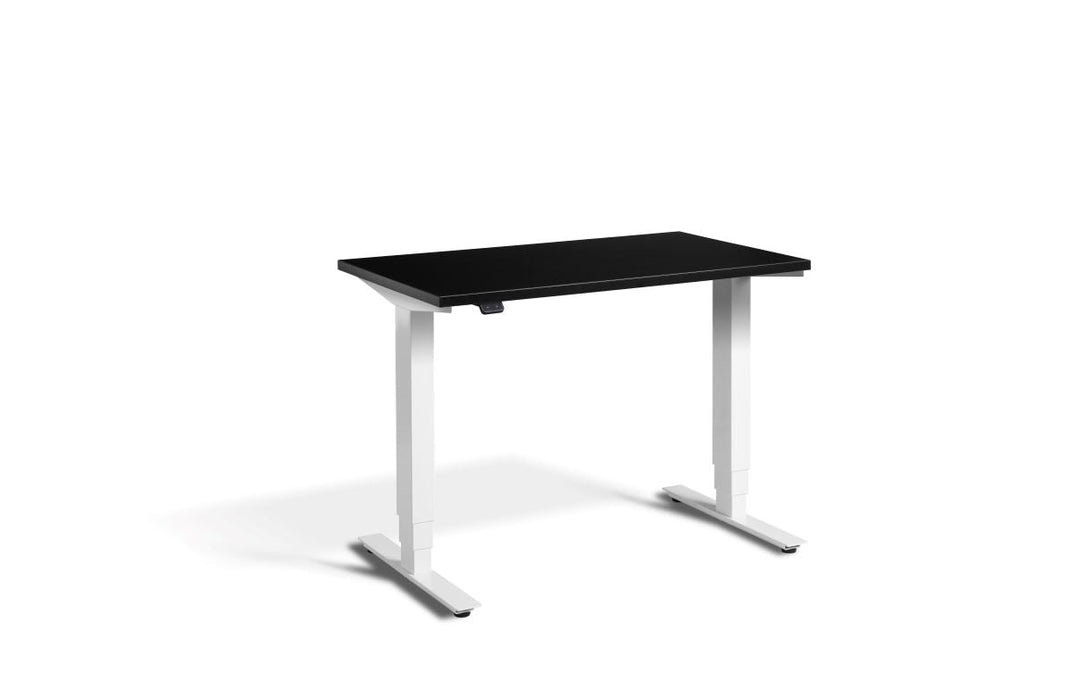 Mini Height Adjustable Desk 1000 x 600mm Desking Lavoro White Black 