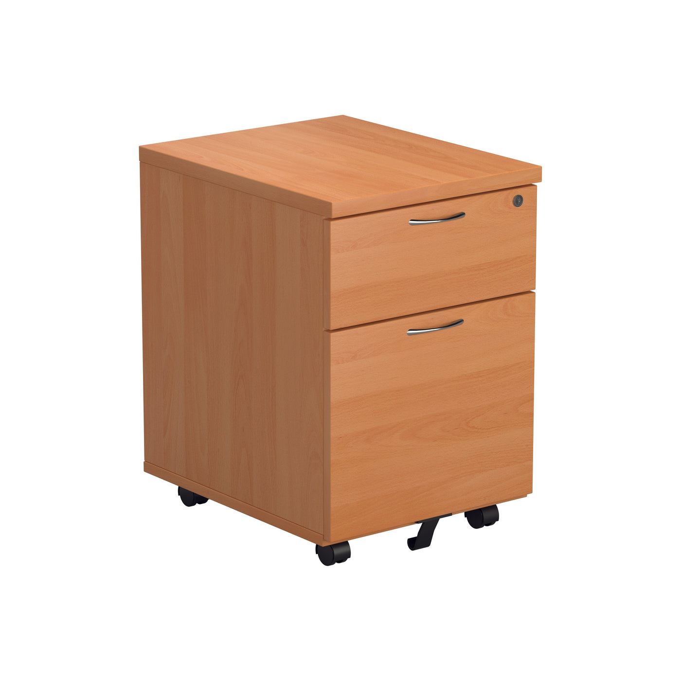 Mobile Under Desk Pedestal - Beech PEDESTALS TC Group Beech 2 Drawers