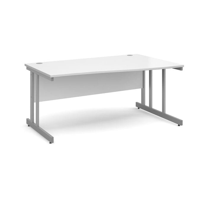 Momento right hand office wave desk Desking Dams White 1600mm x 1200mm 