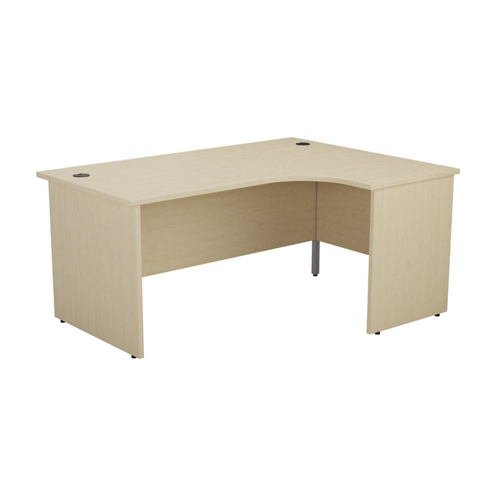 One Panel Next Day Delivery Corner Office Desk Corner Office Desks TC Group Maple 1600mm x 1200mm Right Hand