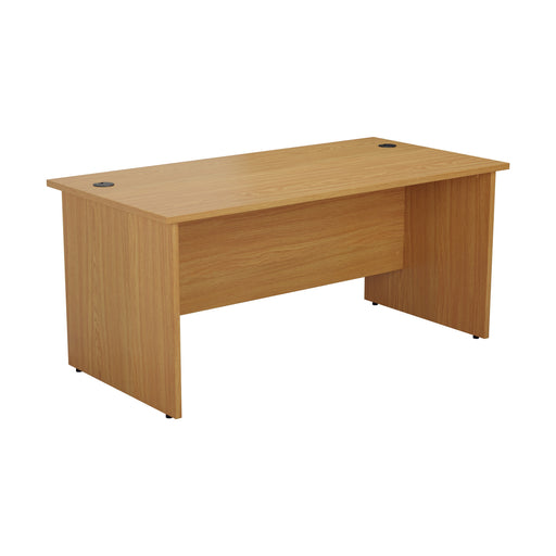 One Panel Next Day Delivery Rectangular Office Desk - 600mm Deep Rectangular Office Desks TC Group Oak 1200mm x 600mm 