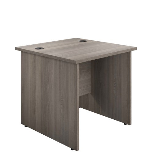 One Panel Next Day Delivery Rectangular Office Desks - 800mm Deep Rectangular Office Desks TC Group Grey Oak 800mm x 800mm 