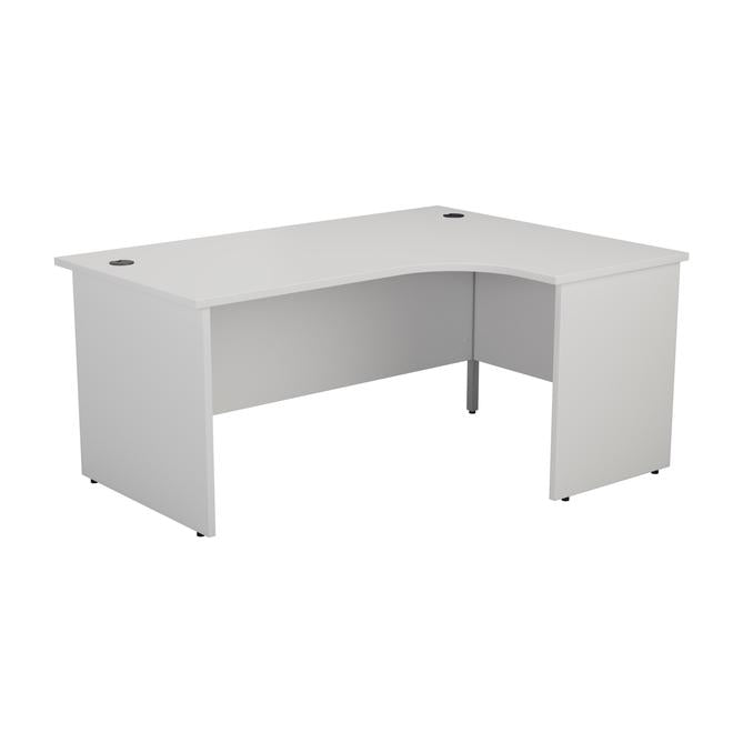 One Panel Next Day Delivery White Corner Office Desk Corner Office Desks TC Group White 1600mm x 1200mm Right Hand