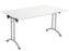 One Union Folding Meeting Table 700mm Deep Folding Meeting Tables TC Group White Silver 1200mm x 700mm