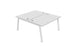 Partage Back to Back Bench Desks 1600mm Deep Desks Office Supermarket White Grey 1200mm x 1600mm