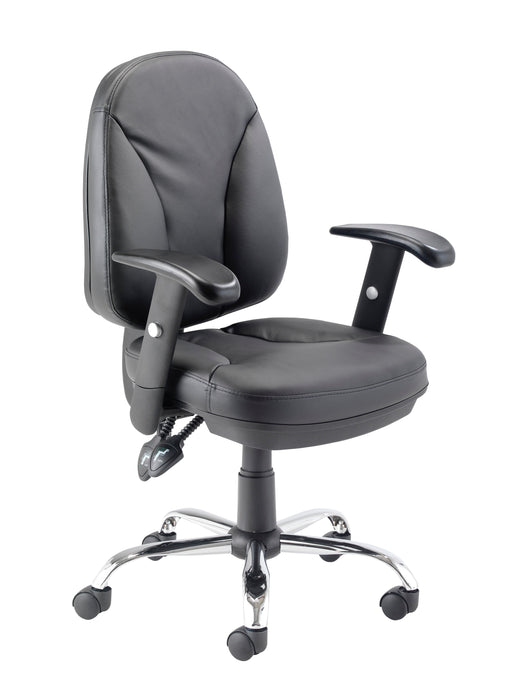 Puma Leather Desk Chair EXECUTIVE TC Group Black Leather 