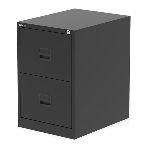 Qube by Bisley Filing Cabinet Storage Dynamic Office Solutions Black 2 Drawer 
