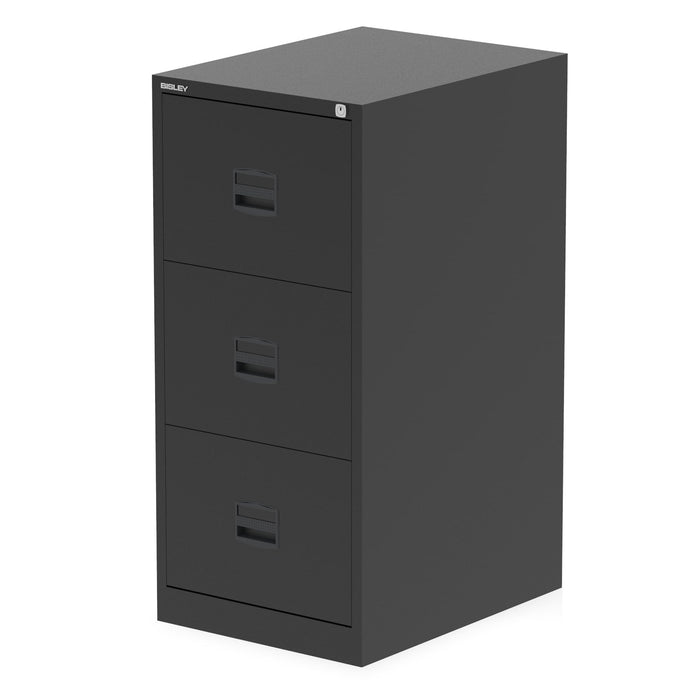 Qube by Bisley Filing Cabinet Storage Dynamic Office Solutions Black 3 Drawer 