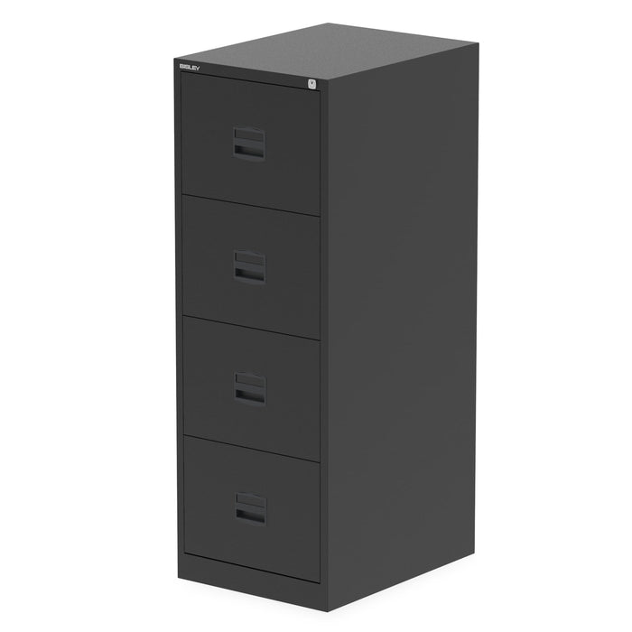 Qube by Bisley Filing Cabinet Storage Dynamic Office Solutions Black 4 Drawer 