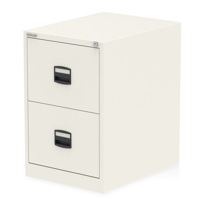 Qube by Bisley Filing Cabinet Storage Dynamic Office Solutions Chalk White 2 Drawer 