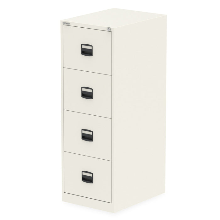 Qube by Bisley Filing Cabinet Storage Dynamic Office Solutions Chalk White 4 Drawer 
