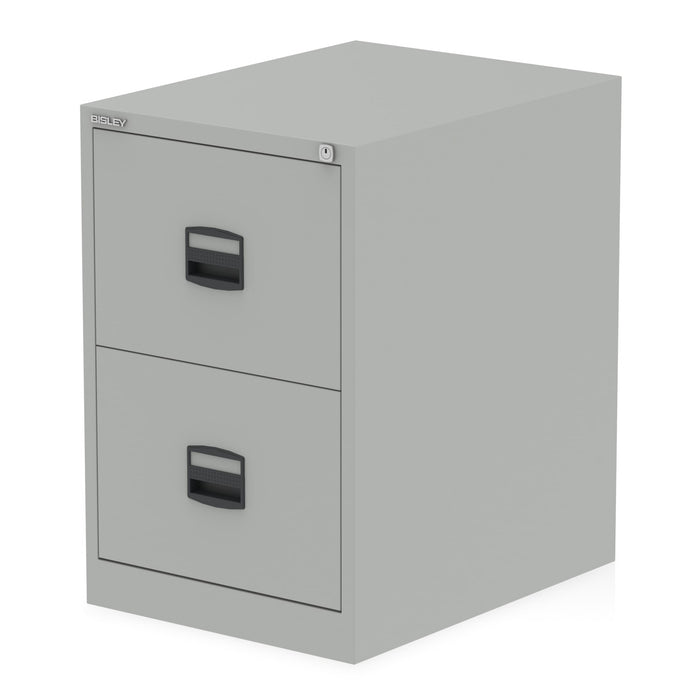 Qube by Bisley Filing Cabinet Storage Dynamic Office Solutions Goose Grey 2 Drawer 
