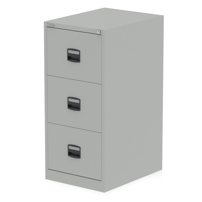 Qube by Bisley Filing Cabinet Storage Dynamic Office Solutions Goose Grey 3 Drawer 