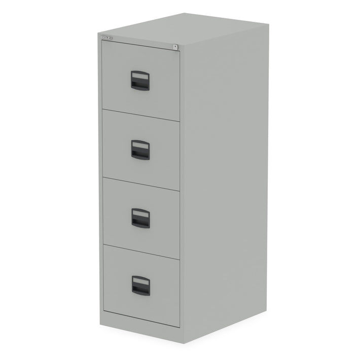 Qube by Bisley Filing Cabinet Storage Dynamic Office Solutions Goose Grey 4 Drawer 