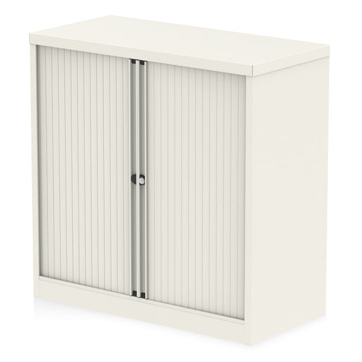 Qube by Bisley Tambour Cupboard (2 Sizes) Storage Dynamic Office Solutions Chalk White 1000 
