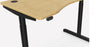 RoundE Bamboo Height Adjustable Office Desk Black Frame Office Desk Edit Office 