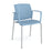 Santana 4 leg stacking chair with plastic seat and back and fixed arms Seating Families Dams Blue Grey 