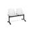 Santana perforated back plastic seating - bench 2 wide with 2 seats Seating Families Dams White 