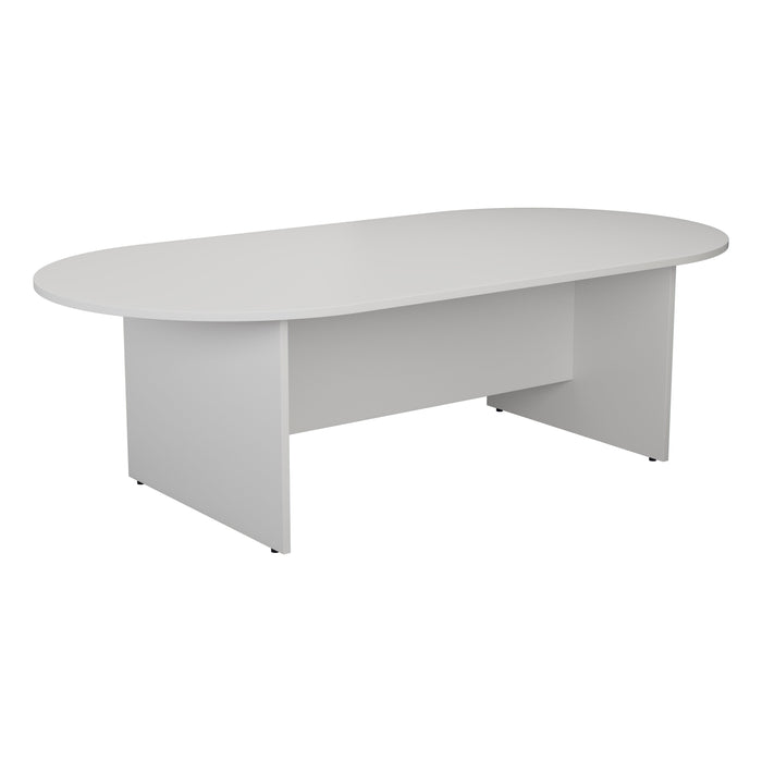 Simple D-End Meeting Table 1800mm - 2400mm WORKSTATIONS TC Group 2400mm x 1200mm White 