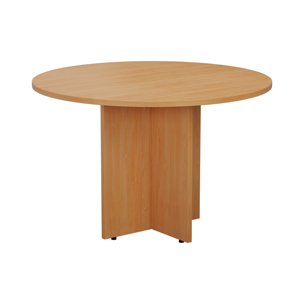 Simple Round Meeting Table 1100mm diameter WORKSTATIONS TC Group Beech