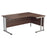 Start Next Day Delivery 1800mm x 1200mm Corner Office Desk WORKSTATIONS TC Group Walnut Silver Right Hand