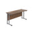 Start Next Day Delivery 600mm Deep Cantilever Office Desk WORKSTATIONS TC Group Walnut Silver 1200mm x 600mm