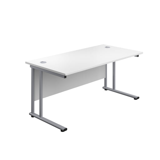 Start Next Day Delivery Office Desks - White Office Desks TC Group White Silver 1200mm x 800mm
