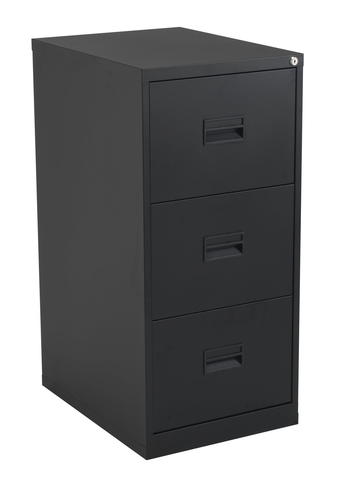 Steel 3 Drawer Filing Cabinet TALOS TC Group Black