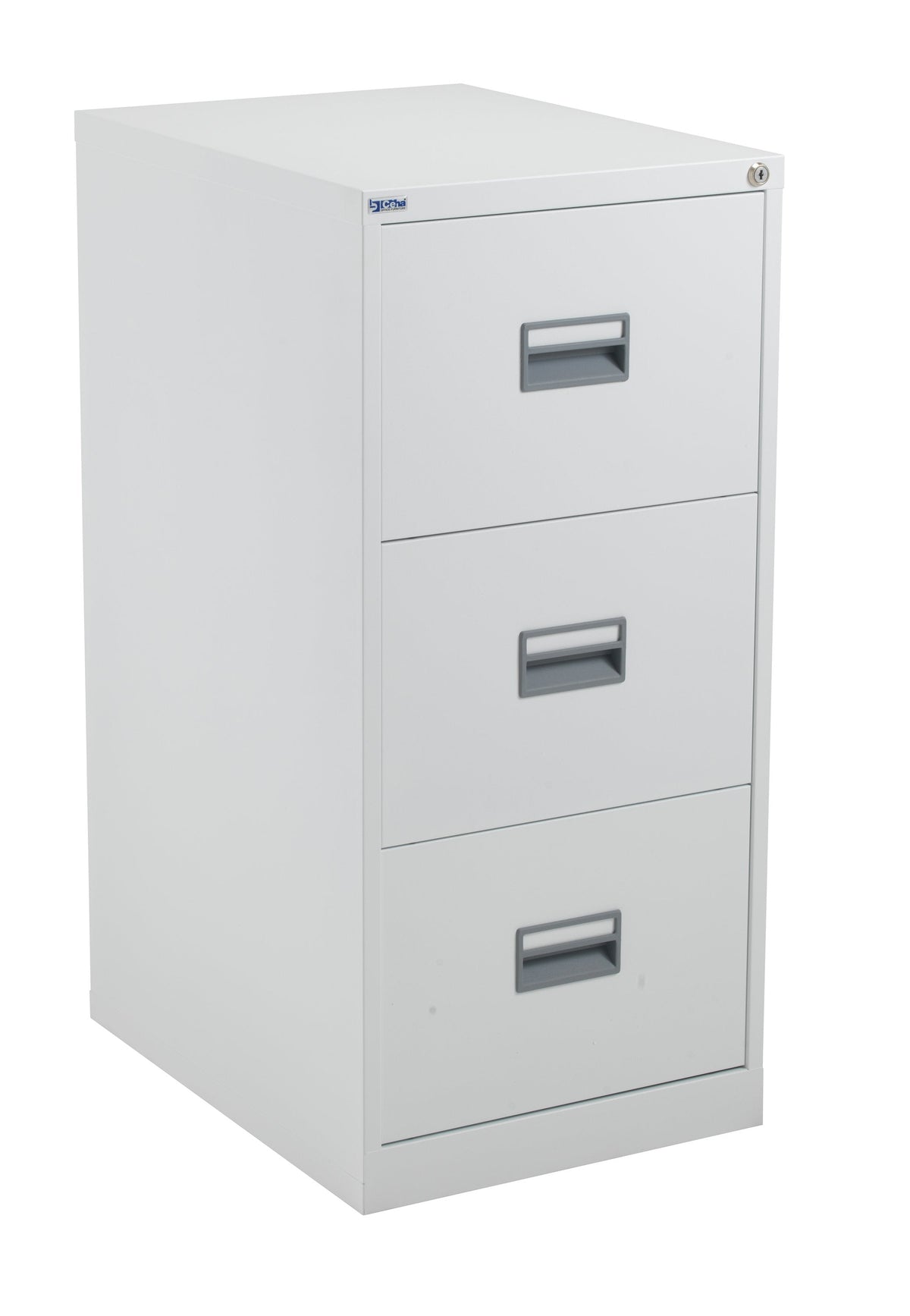 Steel 3 Drawer Filing Cabinet TALOS TC Group White