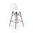 Strut multi-purpose stool with natural oak 4 leg frame and black steel detail Seating Dams White 