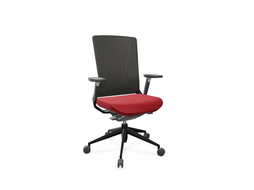 TNK 500 Mesh Back Task Chair Task Chair Actiu Red Black