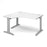 TR10 deluxe left hand ergonomic corner desk Desking Dams White Silver 1400mm x 1200mm