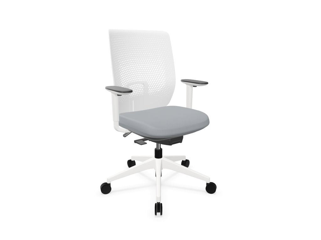 TRIM Mesh Back Office Chair Task Chair Actiu Light Grey White