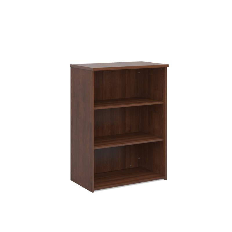 Universal bookcase 1090mm high with 2 shelves Wooden Storage Dams Walnut