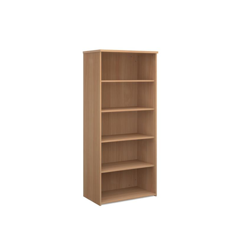 Universal bookcase 1790mm high with 4 shelves Wooden Storage Dams Beech
