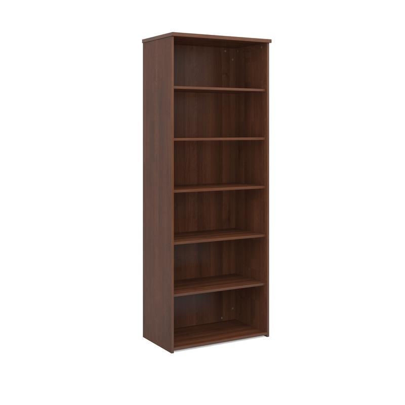 Universal bookcase 2140mm high with 5 shelves Wooden Storage Dams Walnut