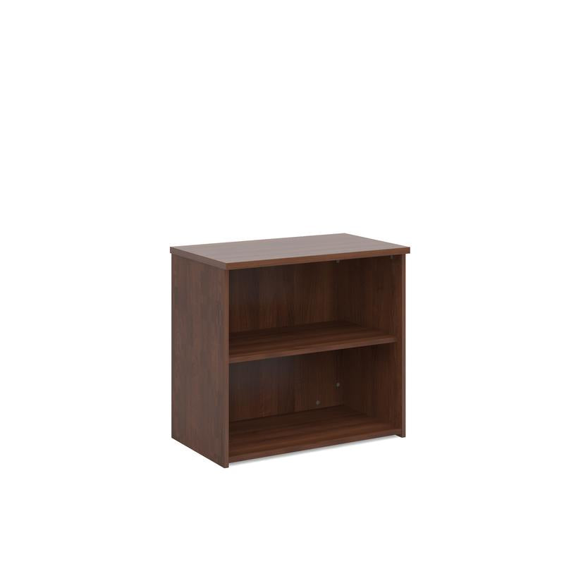 Universal bookcase 740mm high with 1 shelf Wooden Storage Dams Walnut