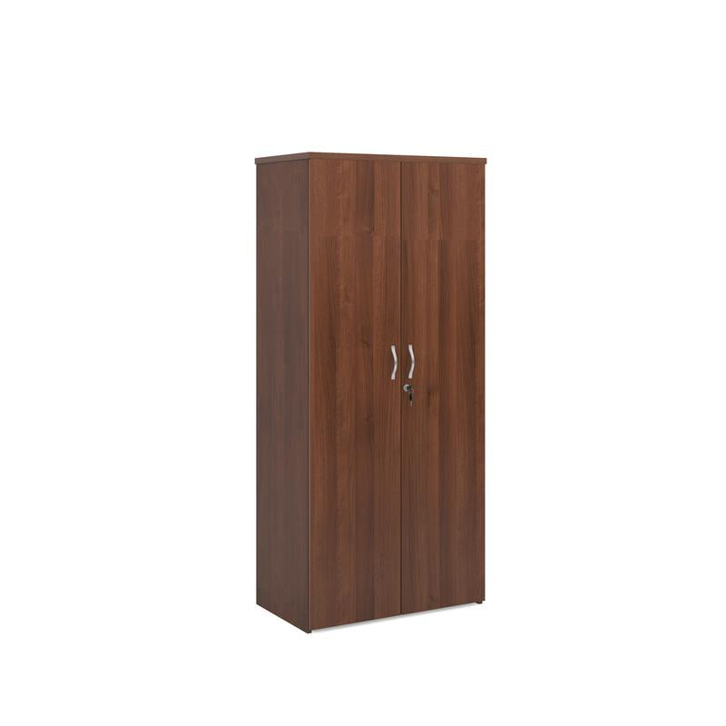 Universal double door cupboard 1790mm high with 4 shelves Wooden Storage Dams Walnut