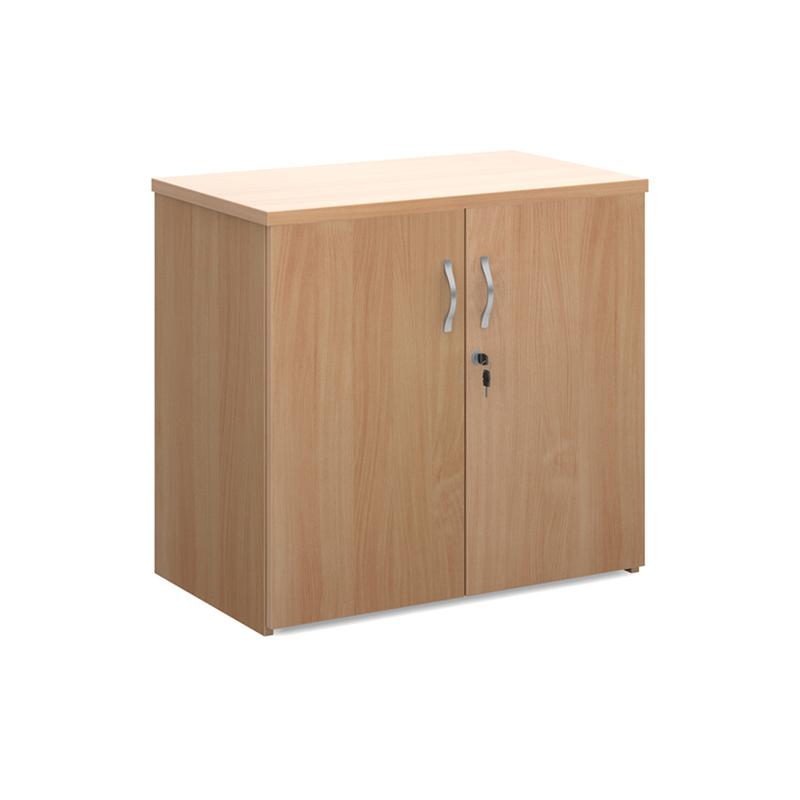 Universal double door cupboard 740mm high with 1 shelf Wooden Storage Dams Beech