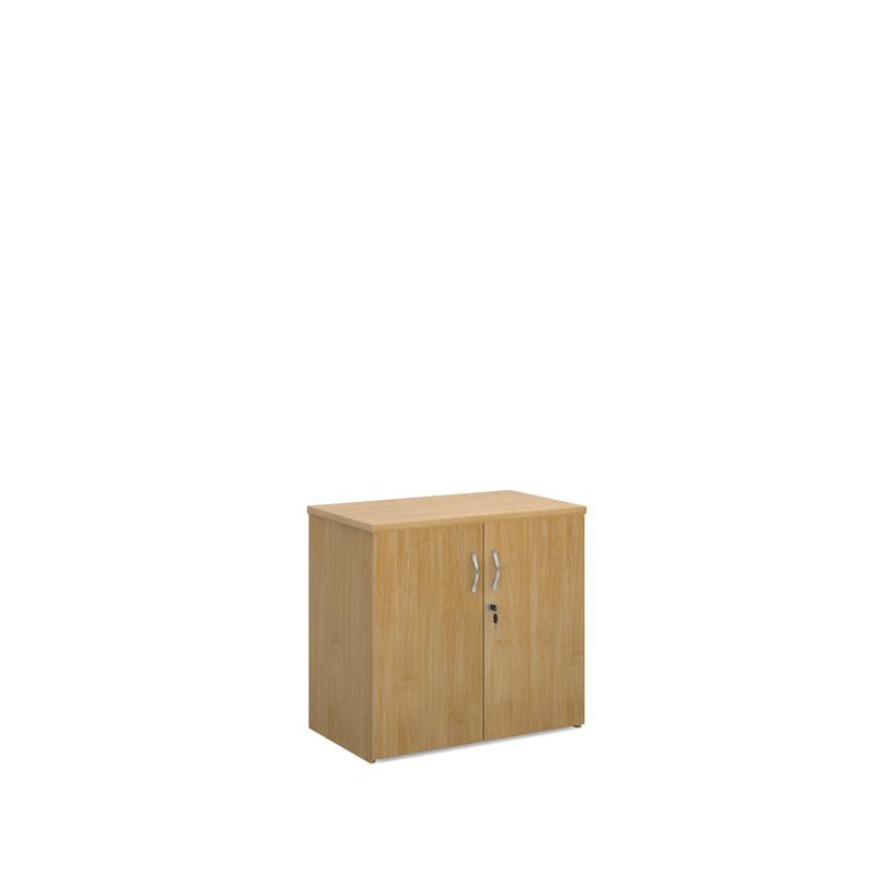 Universal double door cupboard 740mm high with 1 shelf Wooden Storage Dams Oak