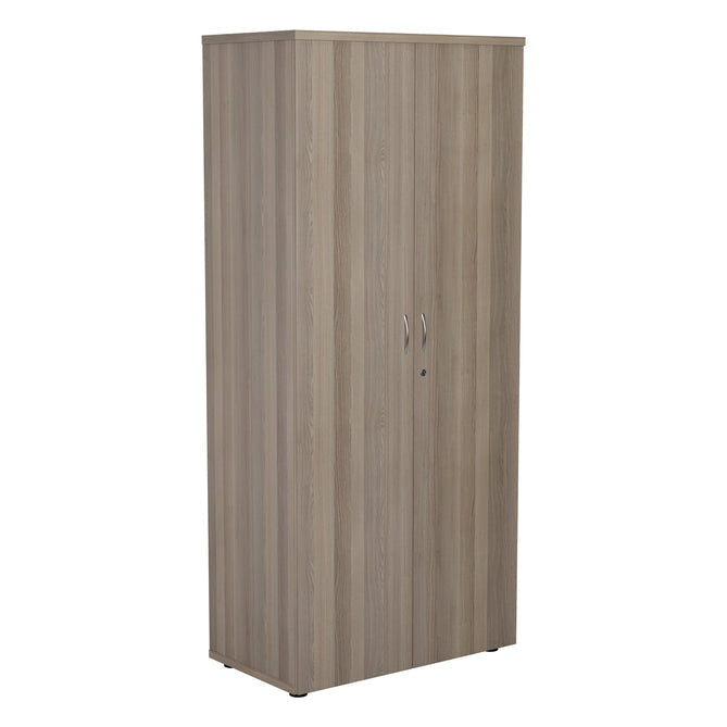Wooden Office Cupboard 1800mm High CUPBOARDS TC Group Grey Oak