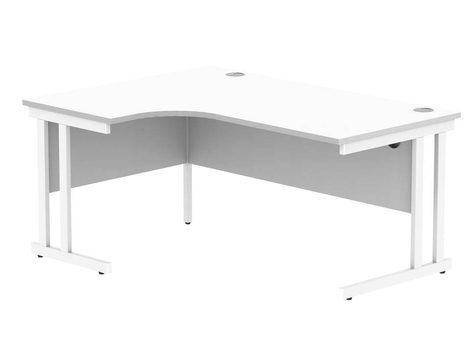 Workwise Office Left Hand Corner Desk With Steel Double Upright Cantilever Frame Furniture TC GROUP 