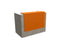 Z2 Small Straight Reception Desk Reception Desk Quadrifoglio 1450mm Concrete Orange