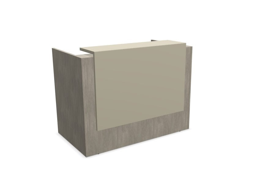 Z2 Small Straight Reception Desk Reception Desk Quadrifoglio 1450mm Concrete Silk Grey